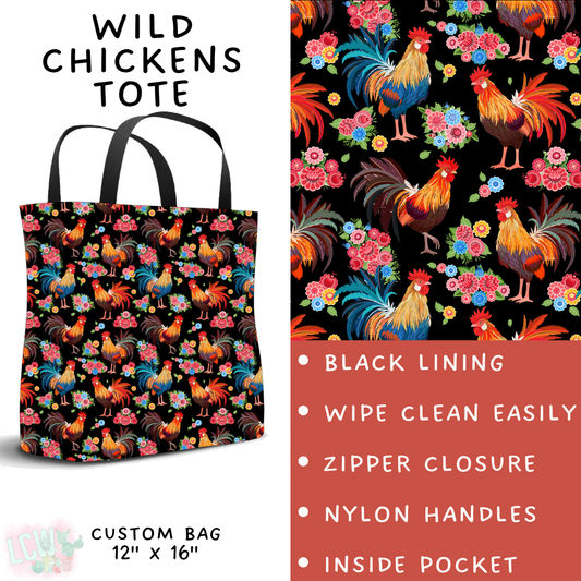 Batch #427 - August Request Run - Closes 10/9 - ETA late Nov - Wild Chickens Tote