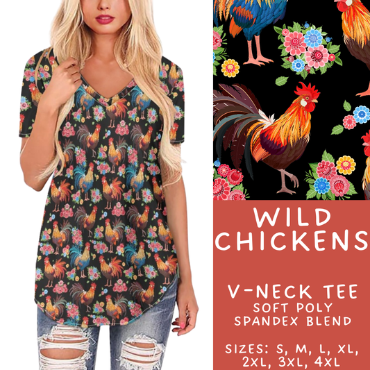 Batch #427 - August Request Run - Closes 10/9 - ETA late Nov - Wild Chickens V-Neck Tee