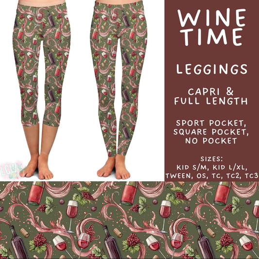 Batch #607 - Fun Run 28 - Closes 11/2 - ETA early Jan - Wine Time Full and Capri Length Leggings