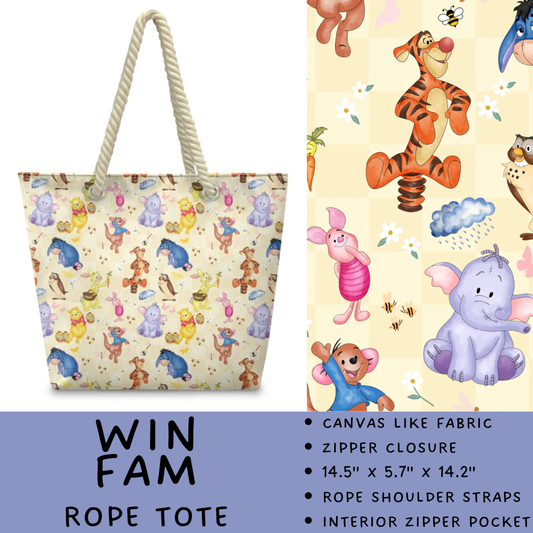 Batch #440 - Magical Character Rope Tote - Closes 10/31 - ETA mid Dec - Win Fam Rope Tote