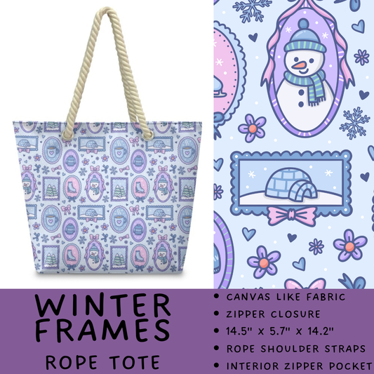 Batch #447 - The Rope Tote - Closes 11/13 - ETA late Dec - Winter Frames Rope Tote