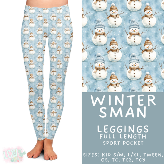 Batch #439 - Winter Watercolor 2 - Closes 10/30 - ETA mid Dec - Winter Smen Full Length Leggings