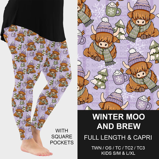 B315 - Preorder Winter Moo and Brew Leggings w/ Pockets (Closes 10/04. ETA: early Dec.)