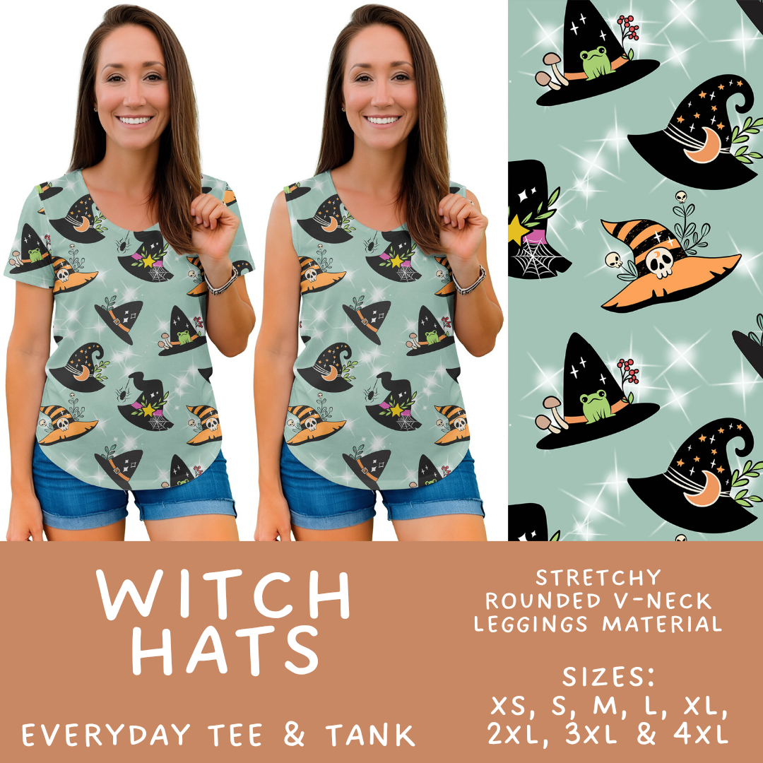 Batch #568 - Halloween Spooky Sets 3 - Closes 8/12 - ETA early October - Witch Hats Everyday Tank & Tee