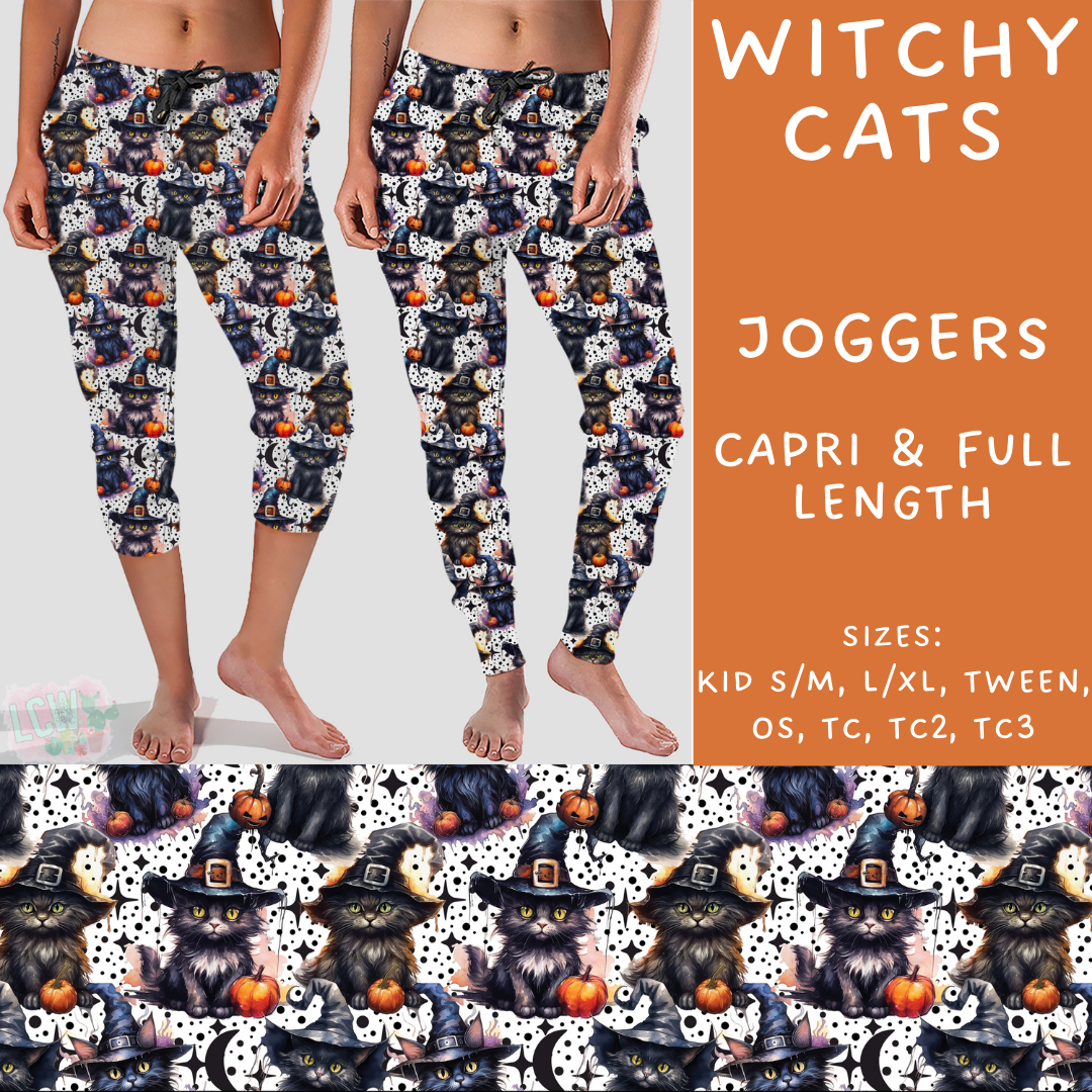 Ready To Ship - Witchy Cats Full Length Joggers - TC