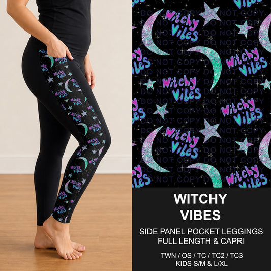B297 - Preorder Witchy Vibes Side Panel Pocket Leggings (Closes 6/28. ETA: early Sept.)