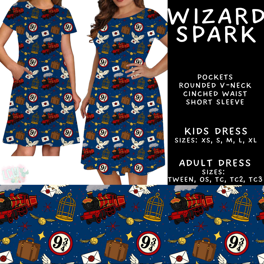 Batch #544 - Cool Characters 16 - Closes 6/17 - ETA mid August - Wizard Spark Adult & Kids Dresses