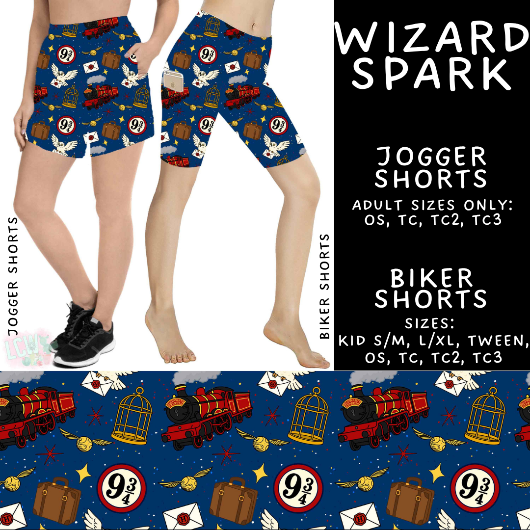 Batch #544 - Cool Characters 16 - Closes 6/17 - ETA mid August - Wizard Spark Biker & Jogger Shorts