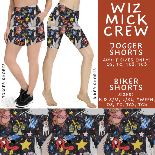 Batch #541 - Magical Faves 21 - Closes 6/10 - ETA mid August - Wiz Mick Crew Biker & Jogger Shorts