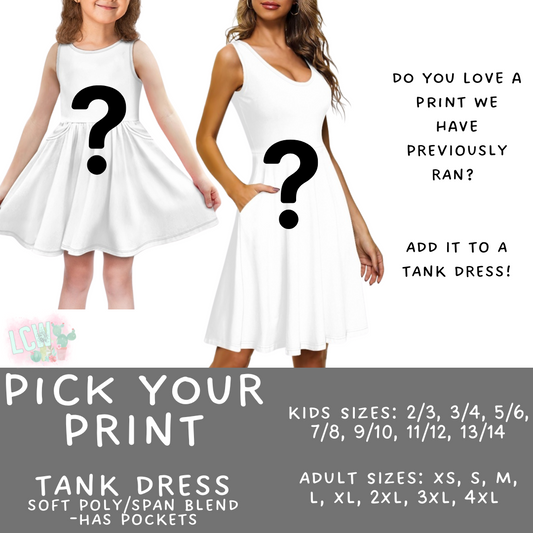 Batch #335 - RWB Tank Dresses - Closes 5/8 - ETA mid June - Pick Your Print Women's & Girl's Tank Dress (Copy)
