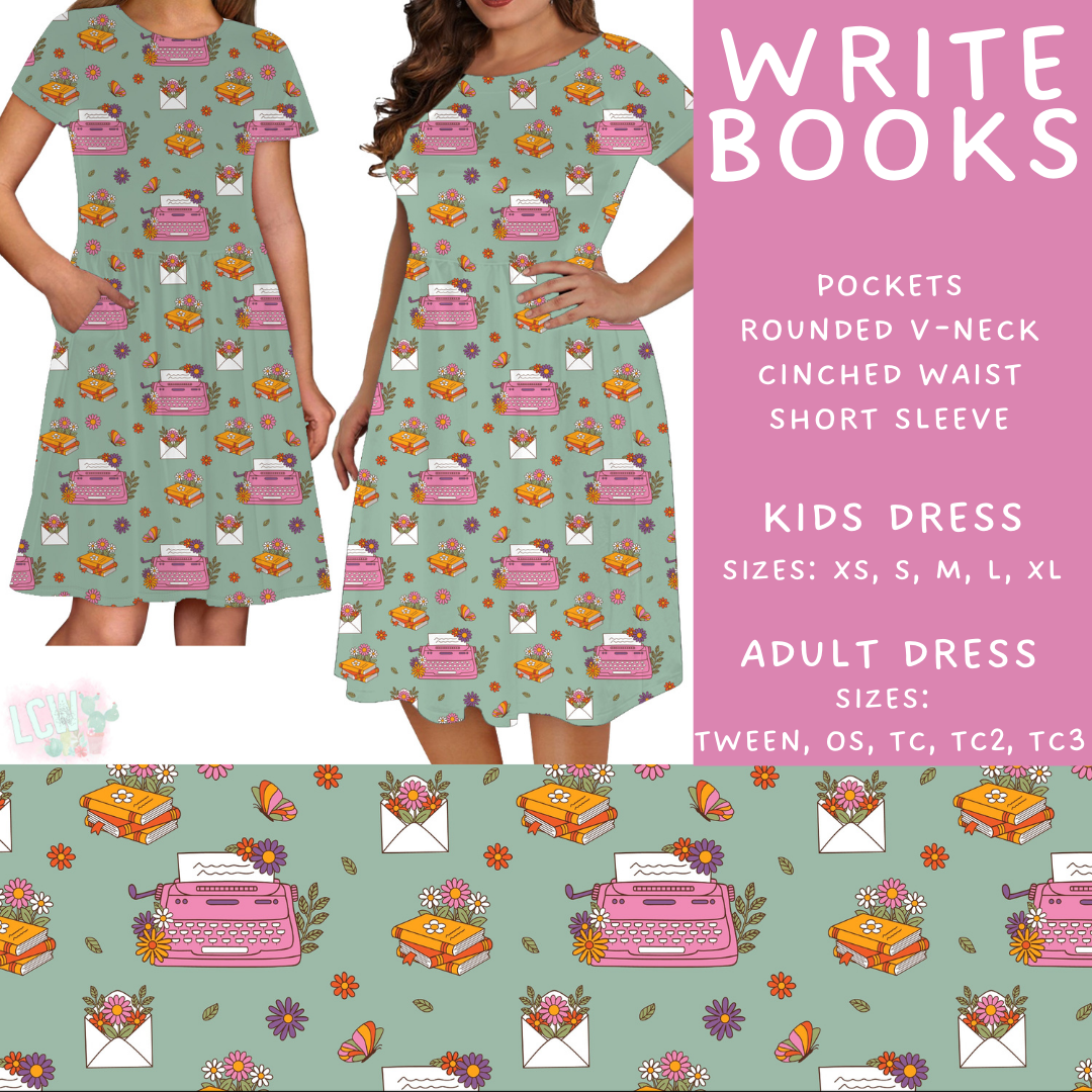 Batch #471 - November Request Run - Closes 1/2 - ETA late Feb - Write Books Adult & Kids Dresses