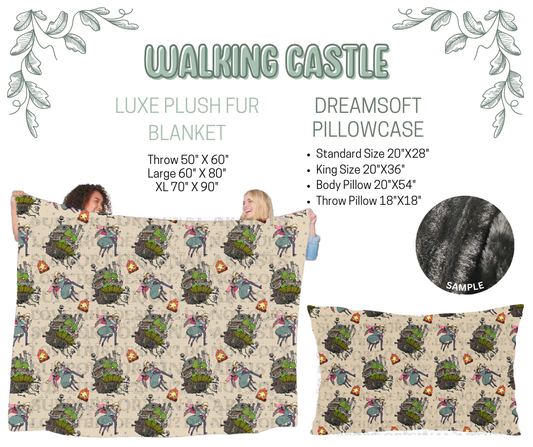 Preorder! Closes 10/9. ETA Dec. Walking Castle Luxe Plush Fur Blanket and/or DreamSoft Pillowcase