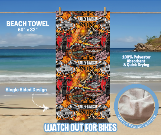Preorder! Closes 5/15. ETA August. Watch Out For Bikes Towel