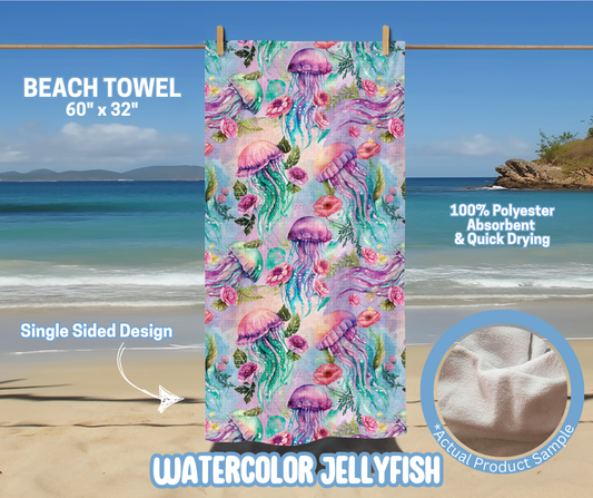 Preorder! Closes 5/15. ETA August. Watercolor Jellyfish Towel