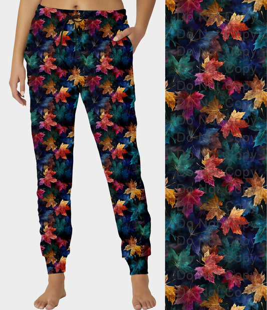 RTS - Watercolor Leaves Joggers