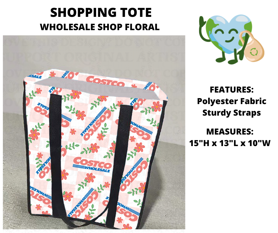 Wholesale Shop Floral Shopping Tote