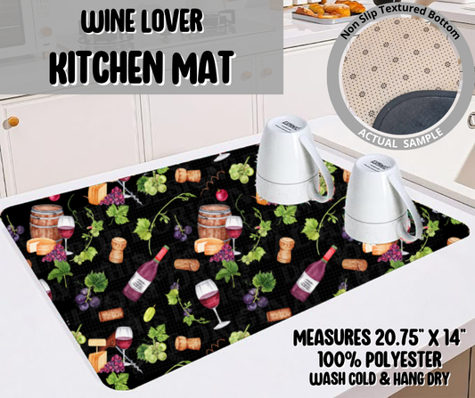 Preorder! Closes 5/22. ETA August. Wine Lover Kitchen Mat