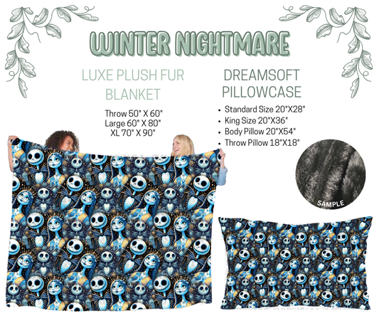 Preorder! Closes 10/9. ETA Dec. Winter Nightmare Luxe Plush Fur Blanket and/or DreamSoft Pillowcase