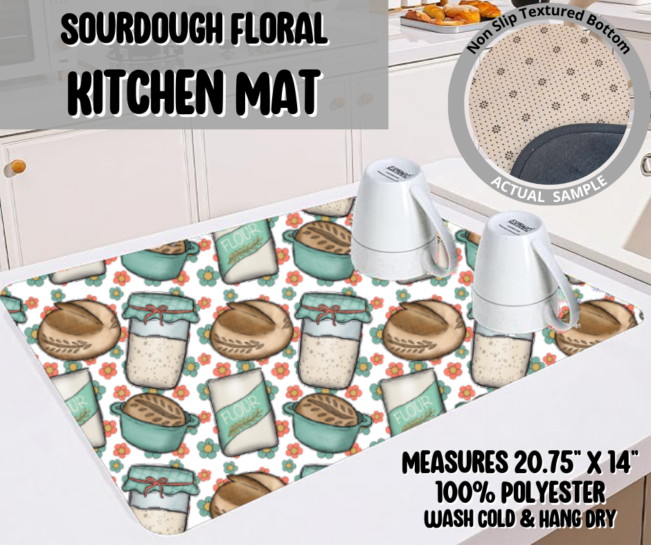 Sourdough Floral Kitchen Mat