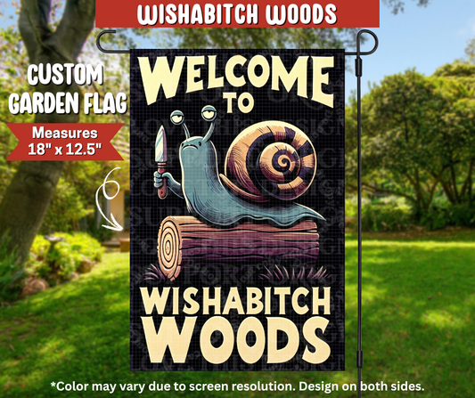 Wishabitch Woods Garden Flag