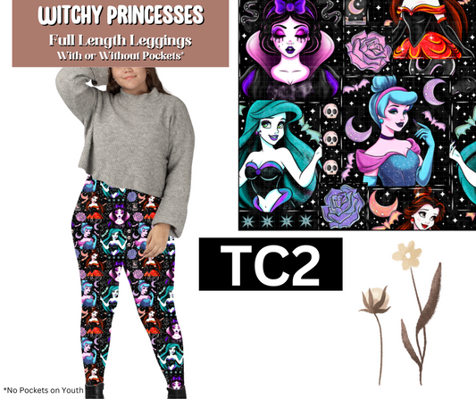 Witchy Princesses Full Length Leggings w/ Pockets