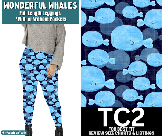Wonderful Whales Full Length Leggings w/ Pockets