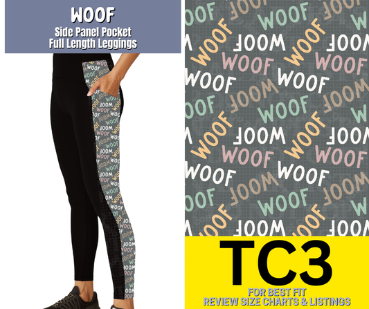 Woof Side Panel Pocket Full Length Leggings