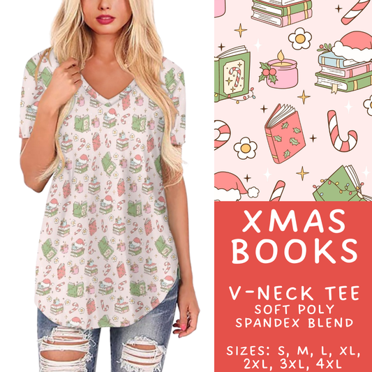 Batch #424 - Jingle All The Way - Closes 10/3 - ETA mid/late Nov - Xmas Books V-Neck Tee
