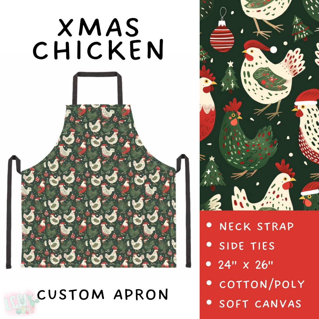 Batch #416 - Baking Spirits Bright 2 - Closes 9/19 - ETA early Nov - Xmas Chicken Apron