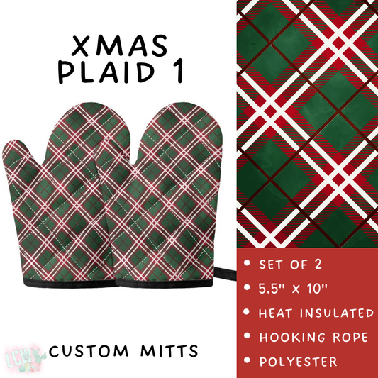Batch #416 - Baking Spirits Bright 2 - Closes 9/19 - ETA early Nov - Xmas Plaid 1 Oven Mitts