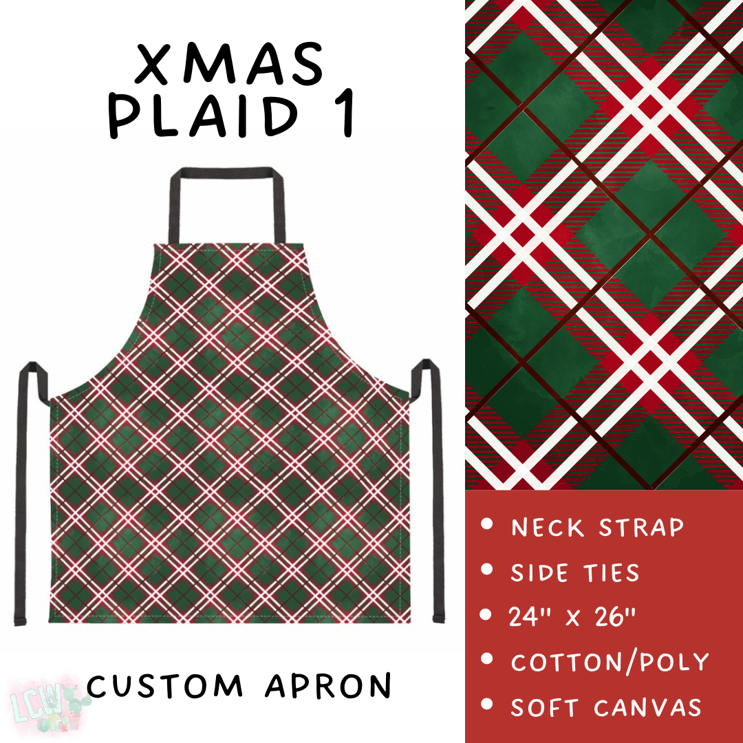 Batch #416 - Baking Spirits Bright 2 - Closes 9/19 - ETA early Nov - Xmas Plaid 1 Apron