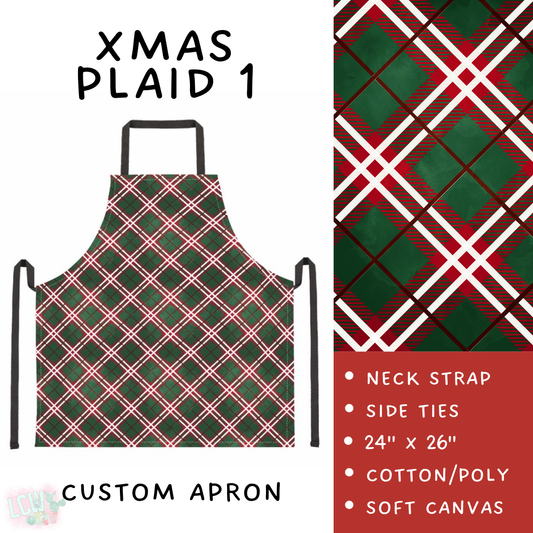 Batch #416 - Baking Spirits Bright 2 - Closes 9/19 - ETA early Nov - Xmas Plaid 1 Apron
