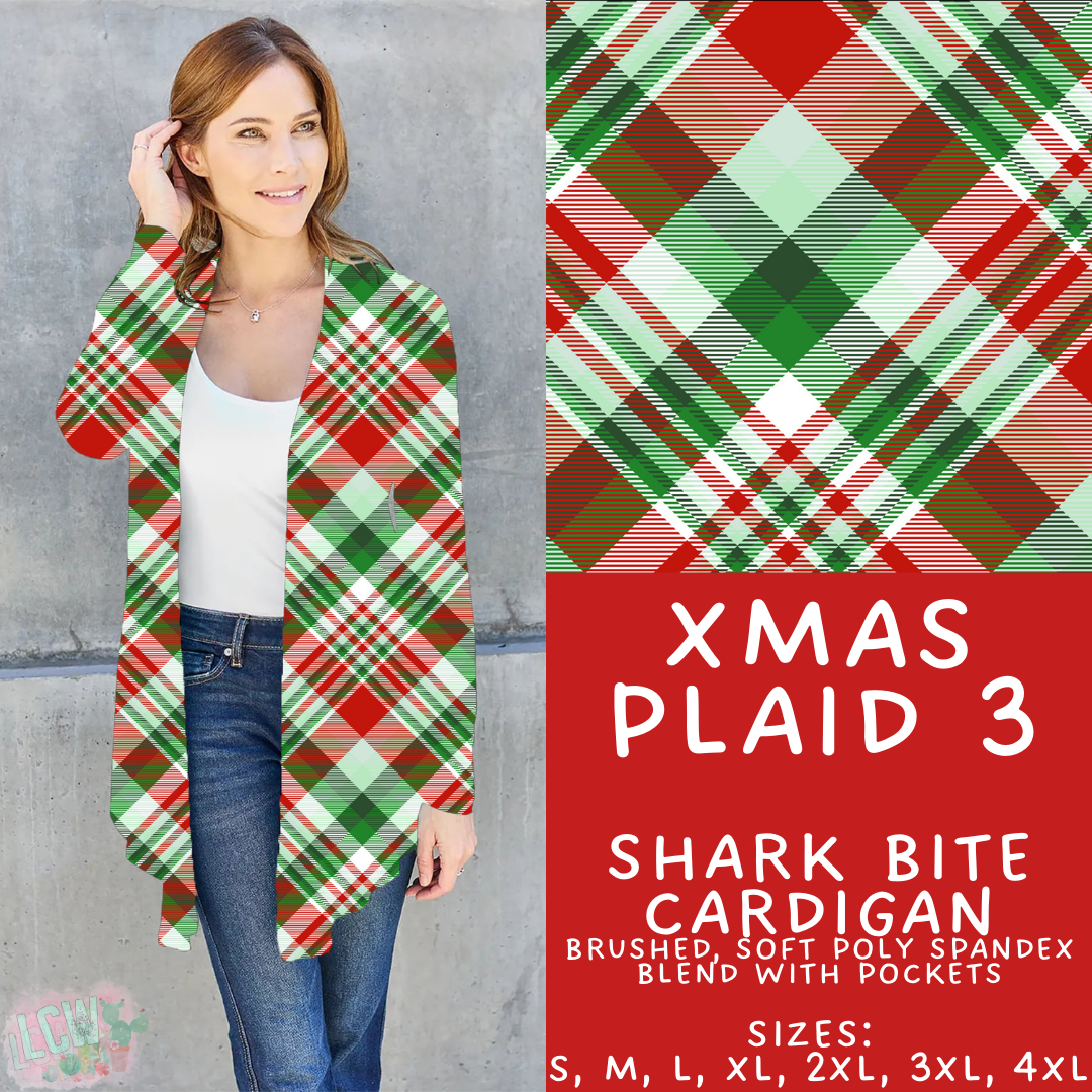 Batch #424 - Jingle All The Way - Closes 10/3 - ETA mid/late Nov - Xmas Plaid 3 Cardigan