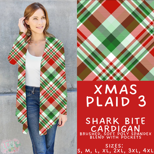 Batch #424 - Jingle All The Way - Closes 10/3 - ETA mid/late Nov - Xmas Plaid 3 Cardigan