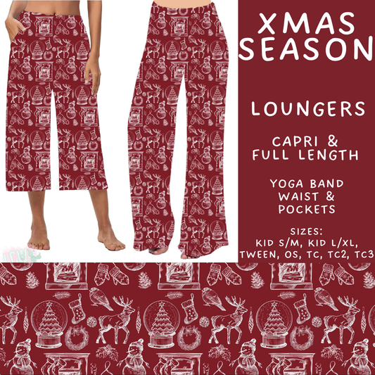 Batch #595 - Christmas Spirit 2 - Closes 10/7 - ETA early Dec - Xmas Season Capri and Full Length Loungers