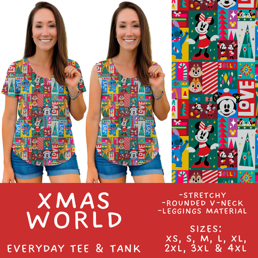 Batch #558 - Magical Character Christmas - Closes 7/20 - ETA mid/late Sept - Xmas World Everyday Tank & Tee