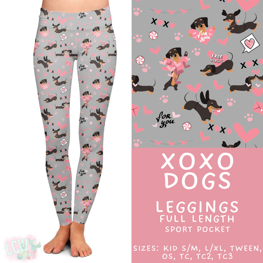 Batch #453 - Love Day 2 - Closes 11/24 - ETA mid Jan - XOXO Dogs Full Length Leggings