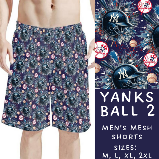 Batch #498 - Strike Out 3 - Closes 3/2 - ETA early May - Yanks Ball 2 Men's Shorts