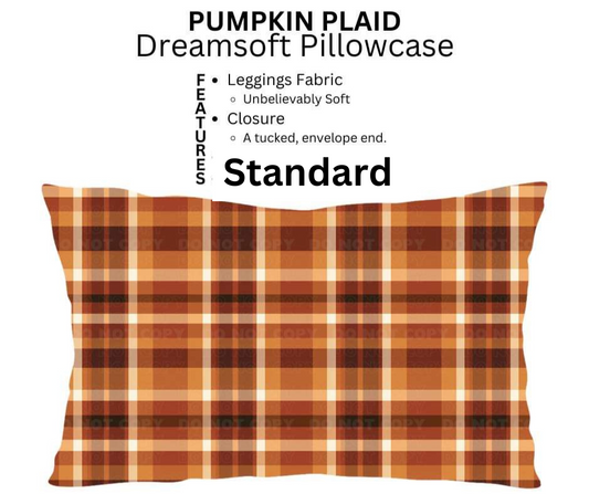 Pumpkin Plaid Dreamsoft Pillowcase - Alonna's Legging Land
