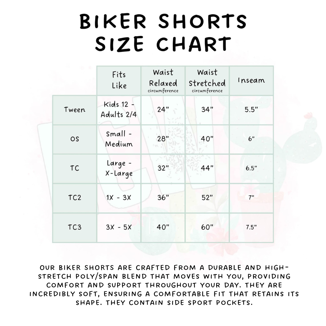 Ready To Ship - USA Floral Biker Shorts - TC2