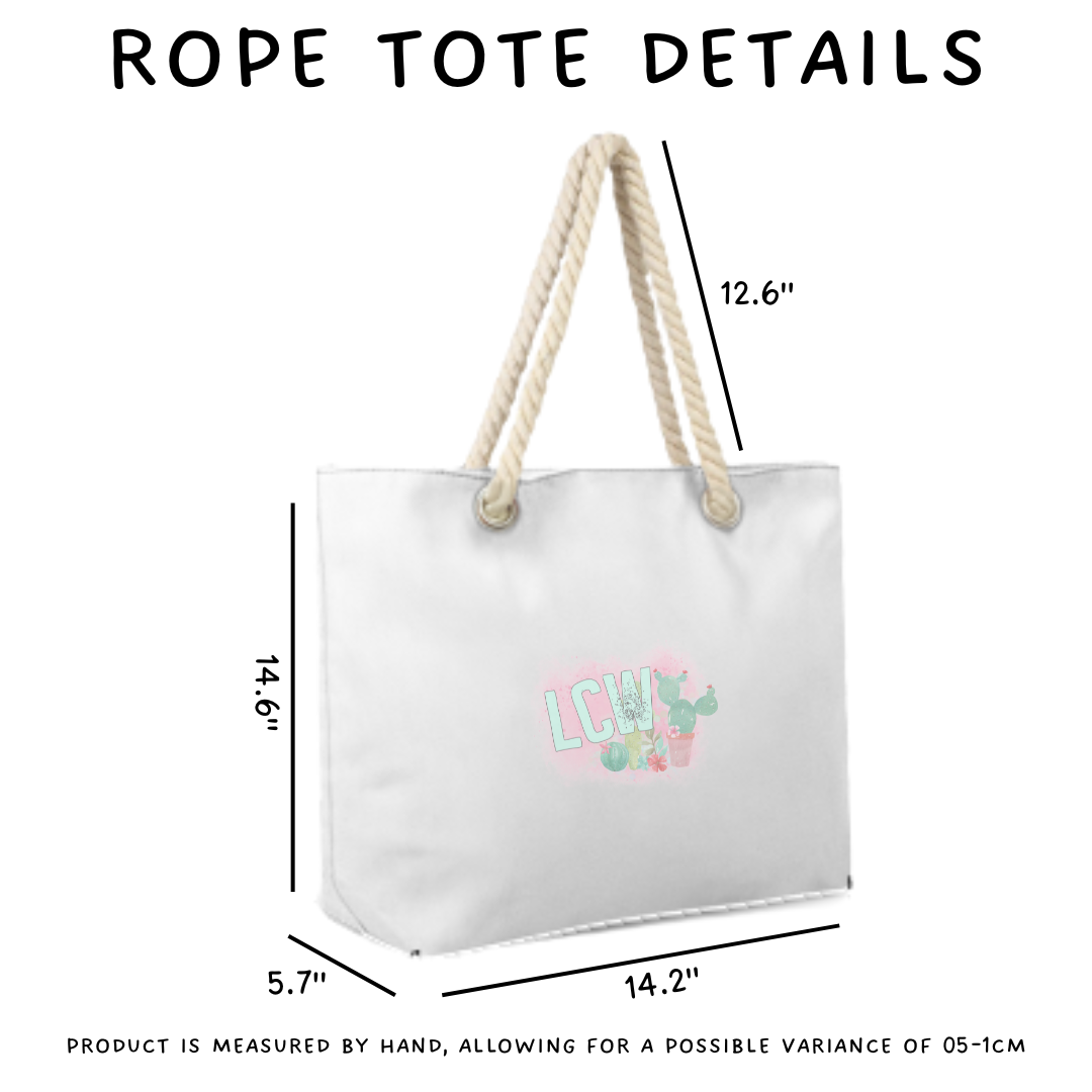 Batch #447 - The Rope Tote - Closes 11/13 - ETA late Dec - Pick Your Print Rope Tote