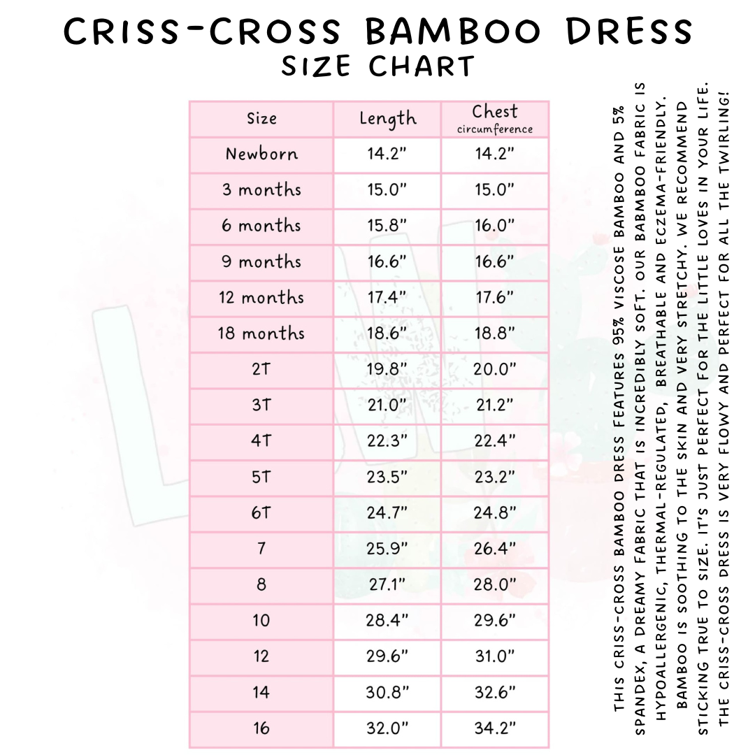 Ready to Ship - Fall Farm Friends Criss-Cross Bamboo Dress - 3T, 4T & 5T