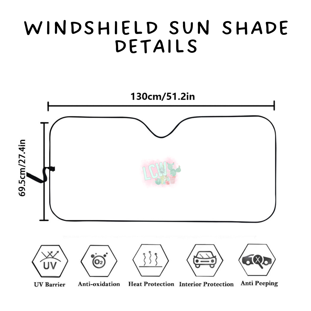 Batch #554 - Car Accessories 3 - Closes 7/10 - ETA early/mid Sept - Barb Face Windshield Sun Shade