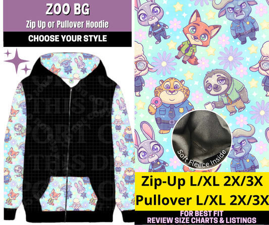 Zoo BG  Zip-Up or Pullover Hoodie