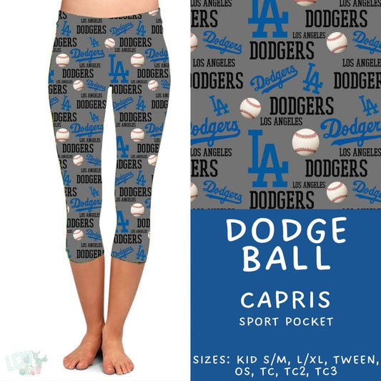 Batch #451 - World Series Collection - Closes 11/20 - ETA Late Dec - Dodge Ball Capri Length Leggings