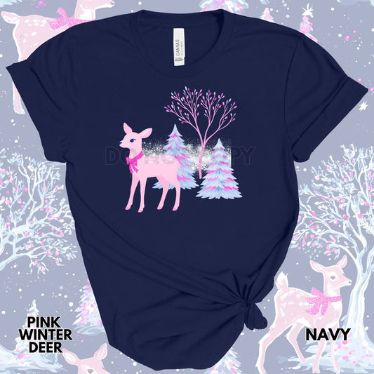 Pink Winter Deer Winter Wonderland Preorder Closing 11-9