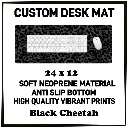 5DSK - Black Cheetah Desk Mat - Preorder Due 10/21 ETA: Mid-Dec
