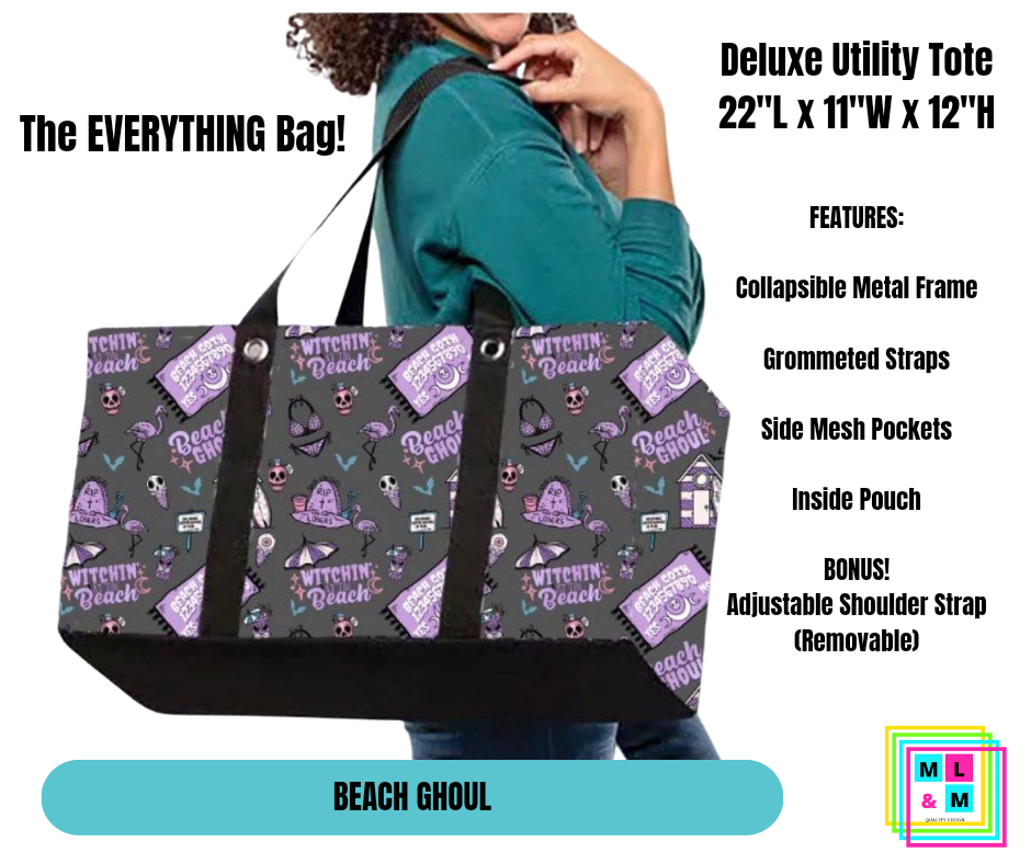 Beach Ghoul Collapsible Tote - Alonna's Legging Land