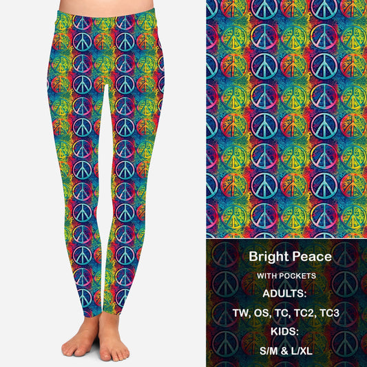 Bright Peace Leggings with Pockets