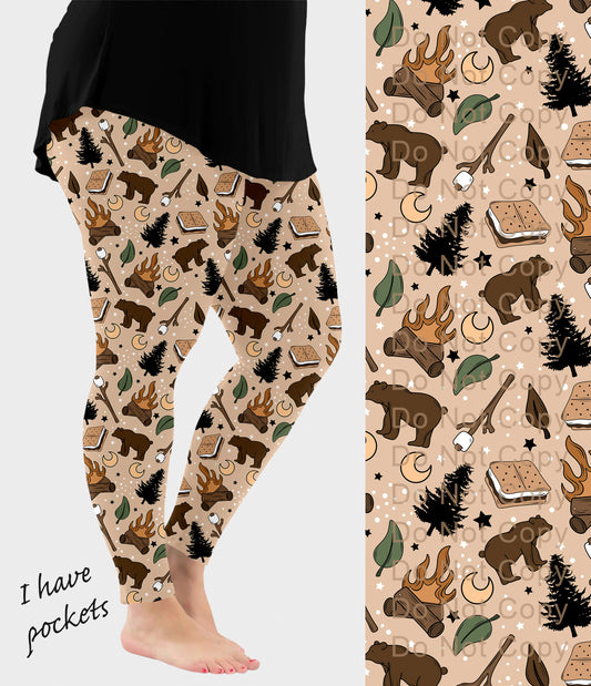 RTS - Campfire S'mores Leggings w/ Pockets
